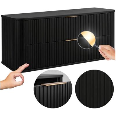 Inny producent Nowoczesna Czarna Szafka do Łazienki Wisząca 120 cm pod Umywalkę Stylowa Ryfle ELEGANCE Inny producent Nowoczesna Czarna Szafka do Łazienki Wisząca 120 cm pod Umywalkę Stylowa Ryfle ELEGANCE