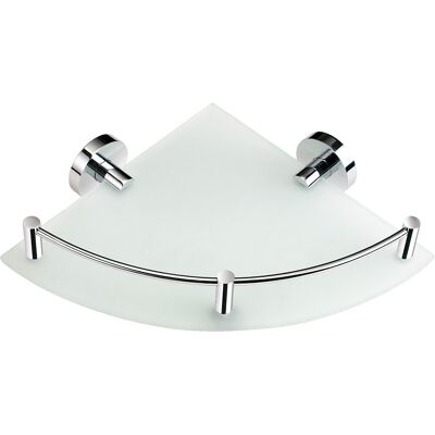 Półka łazienkowa narożna trójkątna szklana ścienna chrom STELLA Classic 07.861.1 Półka łazienkowa narożna trójkątna szklana ścienna chrom STELLA Classic 07.861.1