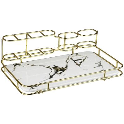 Interlook Półka łazienkowa Organizer na pasty, szczoteczki oraz kosmetyki TCT-611-WHITE Interlook Półka łazienkowa Organizer na pasty, szczoteczki oraz kosmetyki TCT-611-WHITE