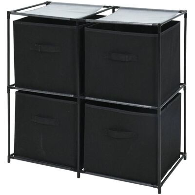 Storage Solutions Półka łazienkowa REGAŁ 4 szuflady CZARNY szafka Storage Solutions Półka łazienkowa REGAŁ 4 szuflady CZARNY szafka