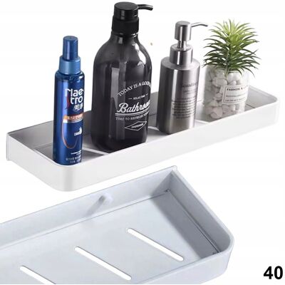 Inny producent PÓŁKA ŁAZIENKOWA WISZĄCA LOFT 40 CM BIAŁA kuchenna wisząca biała na płyny szampony Inny producent PÓŁKA ŁAZIENKOWA WISZĄCA LOFT 40 CM BIAŁA kuchenna wisząca biała na płyny szampony