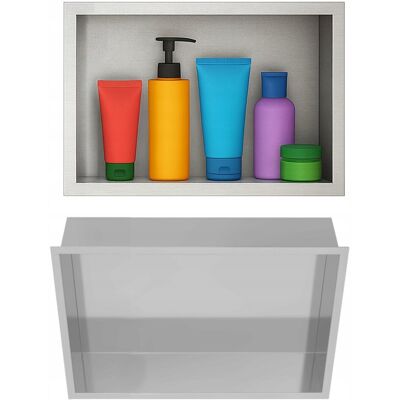 Półka łazienkowa wnękowa Estiva FALEZA Silver 45x30x10 cm srebrna 1 szt. Półka łazienkowa wnękowa Estiva FALEZA Silver 45x30x10 cm srebrna 1 szt.