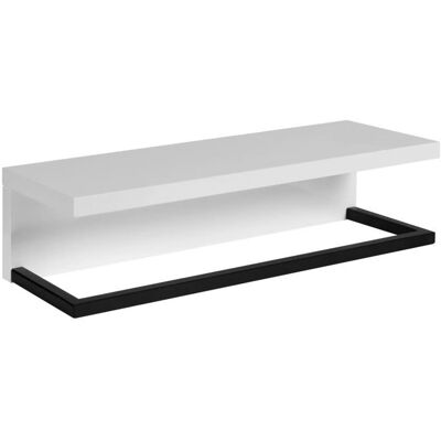 KROFAM Półka łazienkowa z relingiem LOV 40 cm biały połysk KROFAM Półka łazienkowa z relingiem LOV 40 cm biały połysk