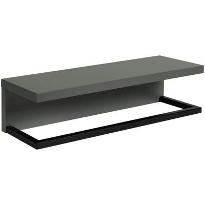 KROFAM Półka łazienkowa z relingiem LOV 40 cm szaro-zielony półmat KROFAM Półka łazienkowa z relingiem LOV 40 cm szaro-zielony półmat