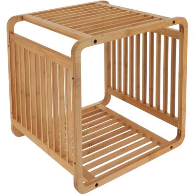 TENDANCE Półka modułowa Cube bambusowa 33x33x33 cm nowoczesna do łazienki i kuchni TENDANCE Półka modułowa Cube bambusowa 33x33x33 cm nowoczesna do łazienki i kuchni