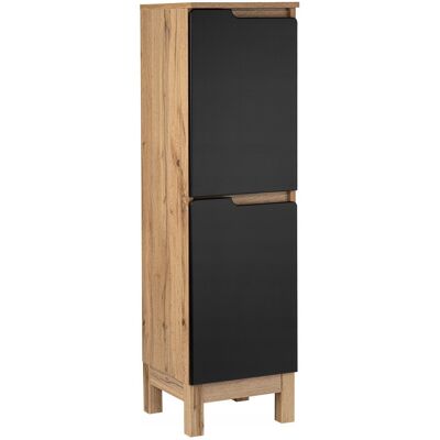 Astor Półsłupek Do Łazienki 35 Cm Czarny Mat Dąb Nowoczesna Szafka Stojąca Astor Półsłupek Do Łazienki 35 Cm Czarny Mat Dąb Nowoczesna Szafka Stojąca