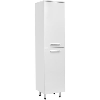 Astor Słupek łazienkowy biały połysk 35 cm z półkami i ciche domykanie Astor Słupek łazienkowy biały połysk 35 cm z półkami i ciche domykanie