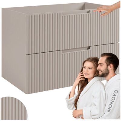 Inny producent Stylowa Nowoczesna Szafka Łazienkowa Ryfle Beż Kaszmir pod Umywalkę 80 cm VENA Inny producent Stylowa Nowoczesna Szafka Łazienkowa Ryfle Beż Kaszmir pod Umywalkę 80 cm VENA