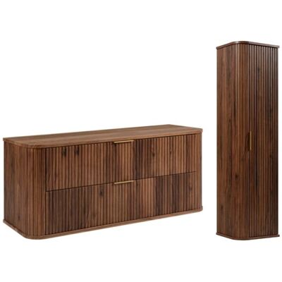 VAXOR SZAFKA 120 CM + SŁUPEK 139 CM ZESTAW ŁAZIENKOWY WISZĄCY DĄB ORZECH MDF VAXOR SZAFKA 120 CM + SŁUPEK 139 CM ZESTAW ŁAZIENKOWY WISZĄCY DĄB ORZECH MDF