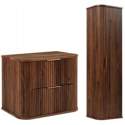 VAXOR SZAFKA 60 CM + SŁUPEK 139 CM ZESTAW ŁAZIENKOWY WISZĄCY DĄB ORZECH MDF VAXOR SZAFKA 60 CM + SŁUPEK 139 CM ZESTAW ŁAZIENKOWY WISZĄCY DĄB ORZECH MDF