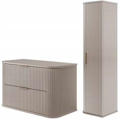 VAXOR SZAFKA 80 CM + SŁUPEK 139 CM ZESTAW ŁAZIENKOWY WISZĄCY KASZMIR FRONTY MDF VAXOR SZAFKA 80 CM + SŁUPEK 139 CM ZESTAW ŁAZIENKOWY WISZĄCY KASZMIR FRONTY MDF