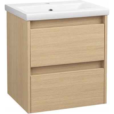 Astor Szafka do łazienki 50 cm z umywalką ceramiczną dąb linea vicenza Astor Szafka do łazienki 50 cm z umywalką ceramiczną dąb linea vicenza