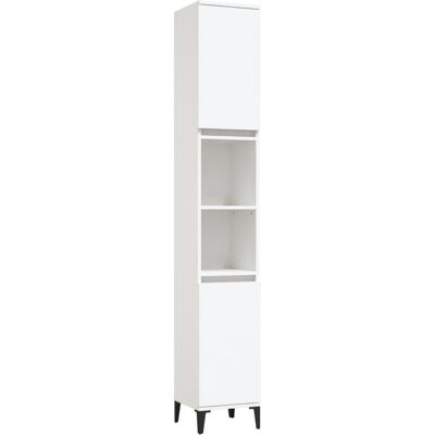 VMP Szafka Łazienkowa, Biała, 30X30X190 Cm, Materiał Drewnopochodny VMP Szafka Łazienkowa, Biała, 30X30X190 Cm, Materiał Drewnopochodny