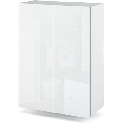 StivMeble Szafka Łazienkowa Biała Połysk Wisząca 60 CM Słupek Łazienkowy Do łazienki StivMeble Szafka Łazienkowa Biała Połysk Wisząca 60 CM Słupek Łazienkowy Do łazienki