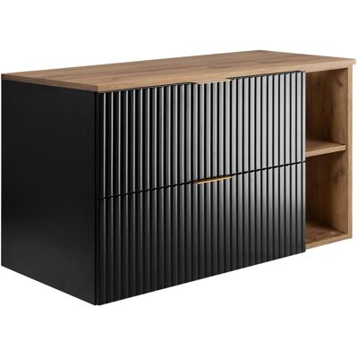 Craft Living Czarny dąb szafka łazienkowa - 100 x 57 x 46 cm Craft Living Czarny dąb szafka łazienkowa - 100 x 57 x 46 cm