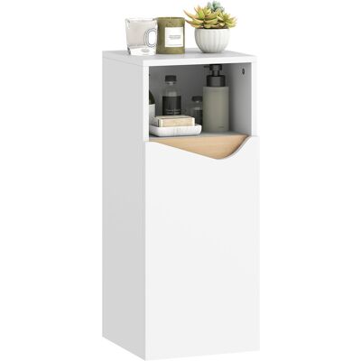 Szafka łazienkowa HOMCOM Narrow z regulowanymi półkami, otwarta komora, drzwi z cichym domykiem, szafka toaletowa do łazienki, salon, 30 x 30 x 71,5.. Szafka łazienkowa HOMCOM Narrow z regulowanymi półkami, otwarta komora, drzwi z cichym domykiem, szafka toaletowa do łazienki, salon, 30 x 30 x 71,5..