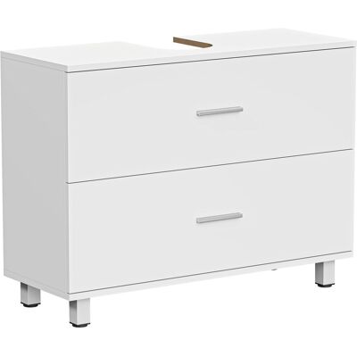 Szafka łazienkowa HOMCOM z 2 szufladami, szafka łazienkowa z dzieloną górną szufladą, szafka pod umywalkę, szafka dolna łazienkowa, 80 x 30 x 60 cm,.. Szafka łazienkowa HOMCOM z 2 szufladami, szafka łazienkowa z dzieloną górną szufladą, szafka pod umywalkę, szafka dolna łazienkowa, 80 x 30 x 60 cm,..