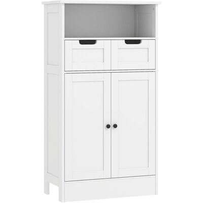 Szafka Łazienkowa Kleankin Wysoka Szafka Z Regulowaną Półką, 2 Szufladami, 2 Drzwiami, Szafka Do Przechowywania W Łazience, Salonie 60 X 30 X 108,8 .. Szafka Łazienkowa Kleankin Wysoka Szafka Z Regulowaną Półką, 2 Szufladami, 2 Drzwiami, Szafka Do Przechowywania W Łazience, Salonie 60 X 30 X 108,8 ..