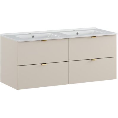 Comad Szafka Łazienkowa Na Przedmioty 120X45Cm Z Szufladami Beżowa + Umywalka Comad Szafka Łazienkowa Na Przedmioty 120X45Cm Z Szufladami Beżowa + Umywalka