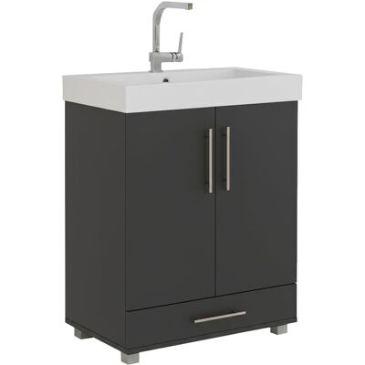 Trend Home Szafka Łazienkowa Pod Umywalkę Stojąca 80 x 60 x 39 CM W2 Antracyt Trend Home Szafka Łazienkowa Pod Umywalkę Stojąca 80 x 60 x 39 CM W2 Antracyt