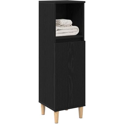 vidaXL Szafka łazienkowa Czarny Dąb 30x30x100 cm - Szafka łazienkowa vidaXL Szafka łazienkowa Czarny Dąb 30x30x100 cm - Szafka łazienkowa