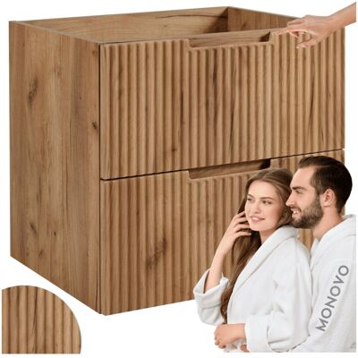 Inny producent Szafka Łazienkowa Wisząca 60 cm Stylowa Ryfle Złoty Dąb Pod Umywalkę Elegancka VENA Inny producent Szafka Łazienkowa Wisząca 60 cm Stylowa Ryfle Złoty Dąb Pod Umywalkę Elegancka VENA