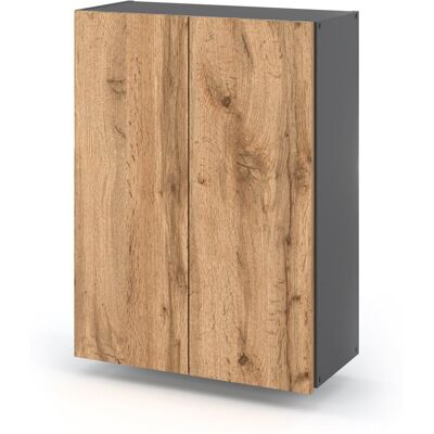 Hurtownia Mebli Szafka Łazienkowa Wisząca 60cm Loft Bezuchywtowa Nad Umywalkę Szary Wotan Hurtownia Mebli Szafka Łazienkowa Wisząca 60cm Loft Bezuchywtowa Nad Umywalkę Szary Wotan