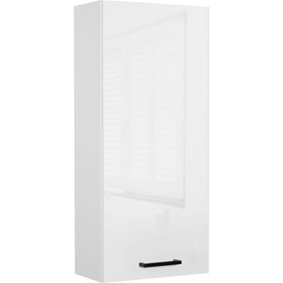 MyFurni Szafka łazienkowa wisząca biała połysk do łazienki na ścianę 40 x 90 cm MyFurni Szafka łazienkowa wisząca biała połysk do łazienki na ścianę 40 x 90 cm