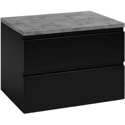 DEFTRANS Szafka łazienkowa wisząca czarna 80x50cm z blatem pod umywalkę Modus DEFTRANS Szafka łazienkowa wisząca czarna 80x50cm z blatem pod umywalkę Modus