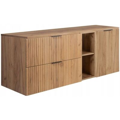 VAXOR SZAFKA ŁAZIENKOWA WISZĄCA JEDNODRZWIOWA DĄB BLAT REGAŁ DĄB 120x46 MDF VAXOR SZAFKA ŁAZIENKOWA WISZĄCA JEDNODRZWIOWA DĄB BLAT REGAŁ DĄB 120x46 MDF
