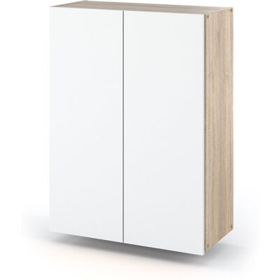 Hurtownia Mebli Szafka Łazienkowa Wisząca Nad Umywalkę 60cm Głęboka Dąb Sonoma Biały Mat Hurtownia Mebli Szafka Łazienkowa Wisząca Nad Umywalkę 60cm Głęboka Dąb Sonoma Biały Mat