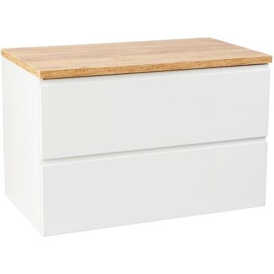 DEFTRANS Szafka łazienkowa z blatem 80 cm wisząca biały połysk Modus DEFTRANS Szafka łazienkowa z blatem 80 cm wisząca biały połysk Modus
