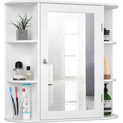 Inny producent SZAFKA ŁAZIENKOWA Z LUSTREM 10 PÓŁEK 65X63 BIAŁA WISZĄCA GIANTEX Inny producent SZAFKA ŁAZIENKOWA Z LUSTREM 10 PÓŁEK 65X63 BIAŁA WISZĄCA GIANTEX