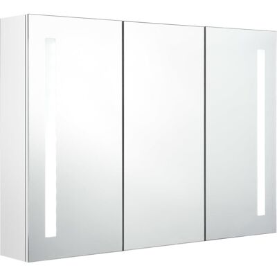 VMP Szafka łazienkowa z lustrem i LED, 89x14x62 cm, lśniąca biel VMP Szafka łazienkowa z lustrem i LED, 89x14x62 cm, lśniąca biel