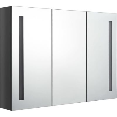 VMP Szafka łazienkowa z lustrem i LED, 89x14x62 cm, lśniąca szarość VMP Szafka łazienkowa z lustrem i LED, 89x14x62 cm, lśniąca szarość