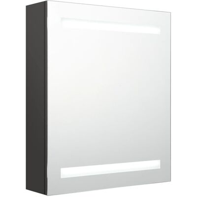 VMP Szafka łazienkowa z lustrem i LED, antracytowa, 50x14x60 cm VMP Szafka łazienkowa z lustrem i LED, antracytowa, 50x14x60 cm