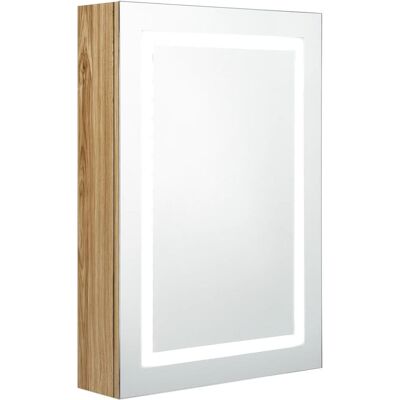 VMP Szafka łazienkowa z lustrem i LED, kolor dębu, 50x13x70 cm VMP Szafka łazienkowa z lustrem i LED, kolor dębu, 50x13x70 cm