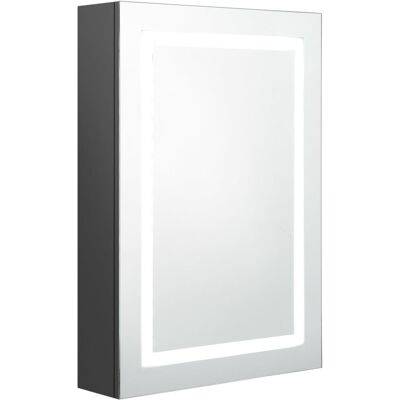 VMP Szafka łazienkowa z lustrem i LED, szara, 50x13x70 cm VMP Szafka łazienkowa z lustrem i LED, szara, 50x13x70 cm