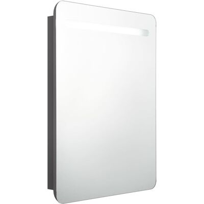 VMP Szafka łazienkowa z lustrem i LED, szara, 60x11x80 cm VMP Szafka łazienkowa z lustrem i LED, szara, 60x11x80 cm