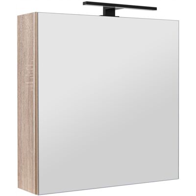 MyFurni Szafka łazienkowa z lustrem oświetleniem lampką led lustrzana wisząca 60 cm MyFurni Szafka łazienkowa z lustrem oświetleniem lampką led lustrzana wisząca 60 cm