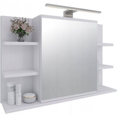 BETTER HOME SZAFKA ŁAZIENKOWA Z LUSTREM PÓŁKAMI I LED SZAFKA LUSTRZANA 80/50 BIAŁA MAT BETTER HOME SZAFKA ŁAZIENKOWA Z LUSTREM PÓŁKAMI I LED SZAFKA LUSTRZANA 80/50 BIAŁA MAT