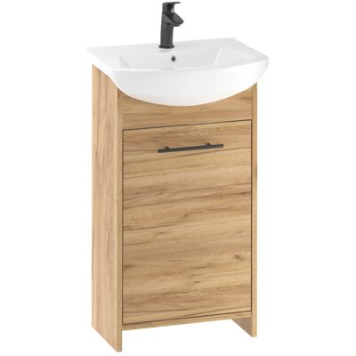 DEFTRANS Szafka Łazienkowa Z Umywalką Dąb Złoty 45 Cm Frigo DEFTRANS Szafka Łazienkowa Z Umywalką Dąb Złoty 45 Cm Frigo
