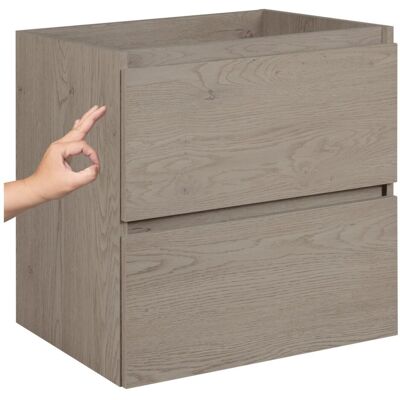 Inny producent Szafka pod Umywalkę 60 cm do Łazienki Wisząca Nowoczesna Ciemny Dąb SIMPLE Inny producent Szafka pod Umywalkę 60 cm do Łazienki Wisząca Nowoczesna Ciemny Dąb SIMPLE
