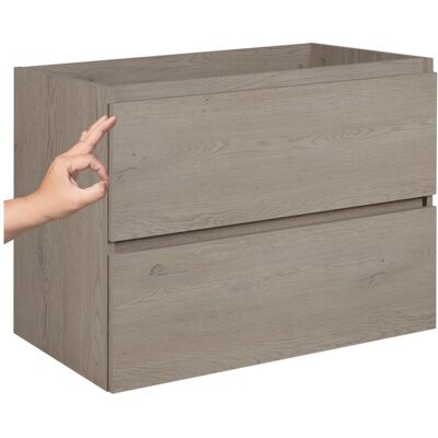 Inny producent Szafka pod Umywalkę 80 cm do Łazienki Nowoczesna Wisząca Ciemny Dąb SIMPLE Inny producent Szafka pod Umywalkę 80 cm do Łazienki Nowoczesna Wisząca Ciemny Dąb SIMPLE