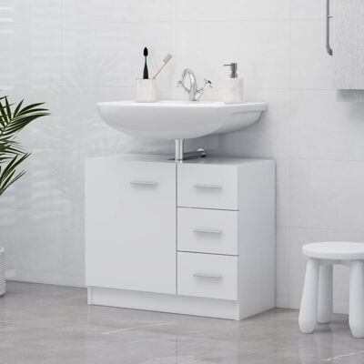 VMP Szafka Pod Umywalkę, Biała 63X30X54 Cm, Materiał Drewnopochodny VMP Szafka Pod Umywalkę, Biała 63X30X54 Cm, Materiał Drewnopochodny