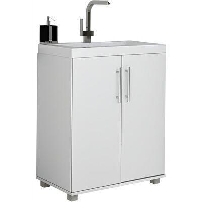 Trend Home Szafka Pod Umywalkę Biała Łazienkowa Stojąca 80 x 60 x 39 CM Biały Mat Trend Home Szafka Pod Umywalkę Biała Łazienkowa Stojąca 80 x 60 x 39 CM Biały Mat