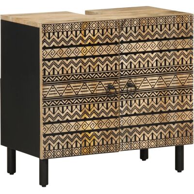 VMP Szafka Pod Umywalkę, Czarna, 62X33X58 Cm, Lite Drewno Mango VMP Szafka Pod Umywalkę, Czarna, 62X33X58 Cm, Lite Drewno Mango