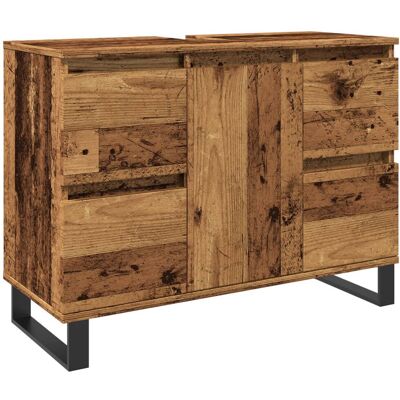 VMP Szafka Pod Umywalkę Łazienkową, Stare Drewno, 80x33x60 Cm VMP Szafka Pod Umywalkę Łazienkową, Stare Drewno, 80x33x60 Cm