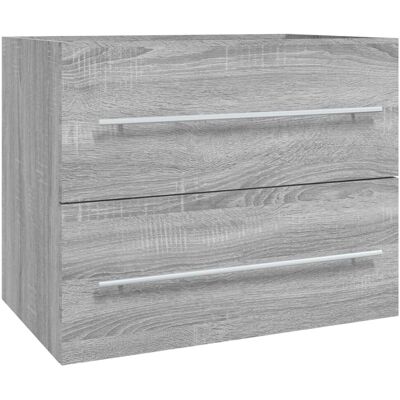 vidaXL Szary Sonoma Wisząca szafka pod umywalkę - 60x38,5x48 cm vidaXL Szary Sonoma Wisząca szafka pod umywalkę - 60x38,5x48 cm