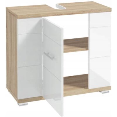 DEFTRANS Szafka pod umywalkę z wycięciem na syfon 70x62,5x31,5cm Dąb sonoma Biały Rita DEFTRANS Szafka pod umywalkę z wycięciem na syfon 70x62,5x31,5cm Dąb sonoma Biały Rita